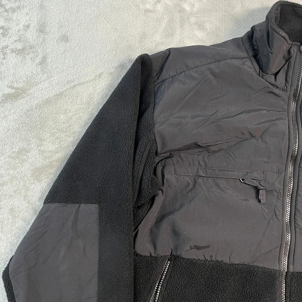 The North Face Denali Polartec Fleece Jacket Mens Large Black Full Zip Venting